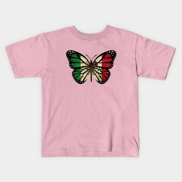 ButterFlag Mexico Kids T-Shirt by pasnthroo